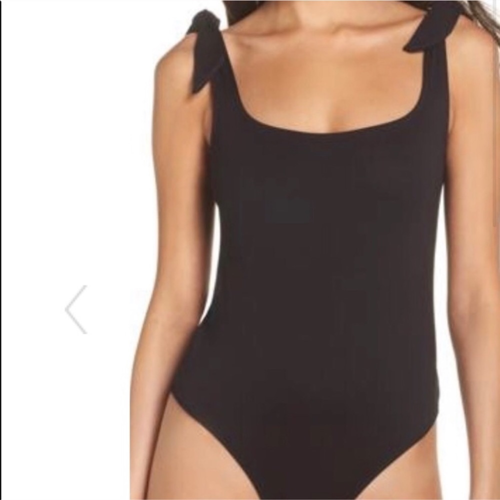 Free People Intimately Tie Shoulder Thong Bodysuit